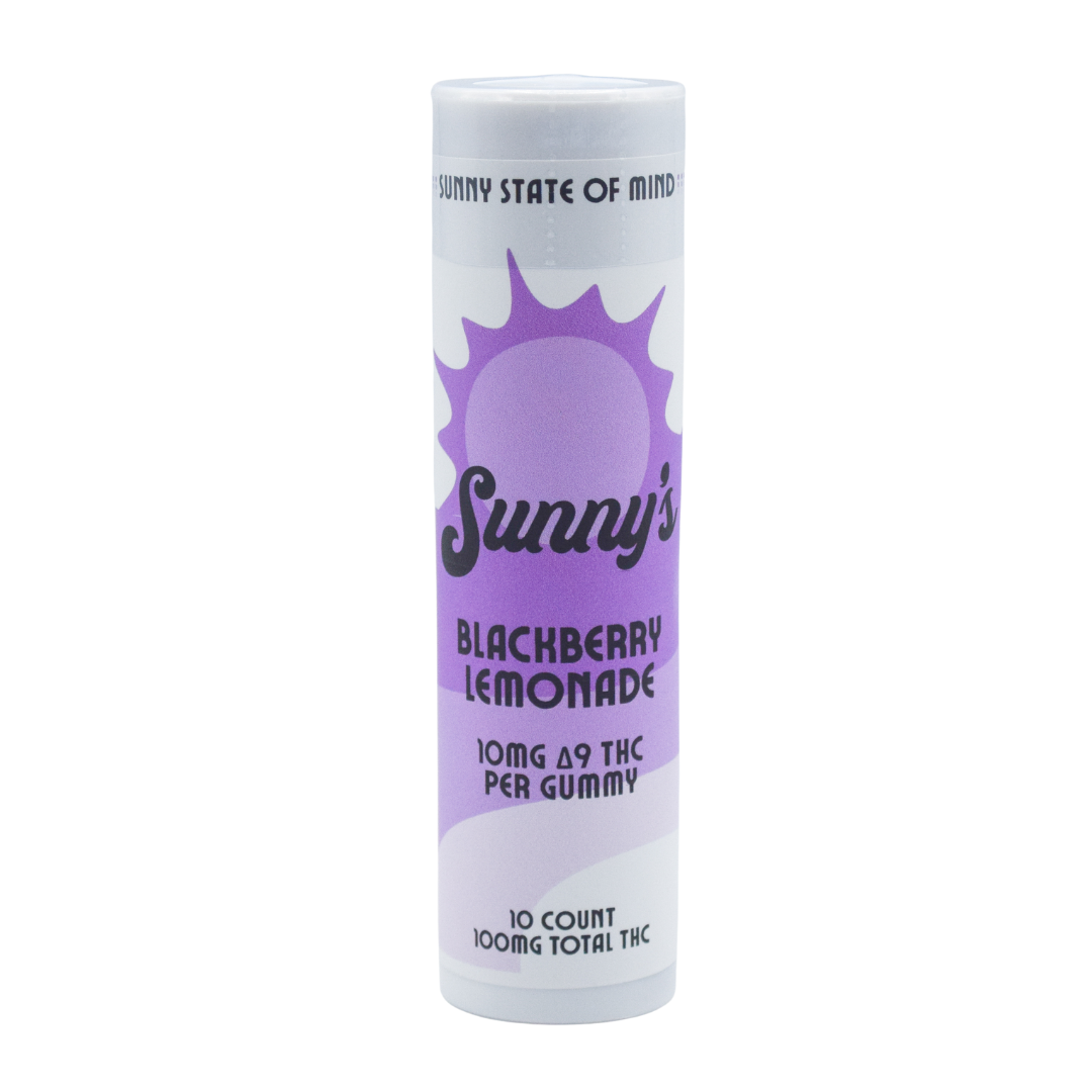 Sunny's Delta 9 THC 10MG Gummies Blackberry Lemonade / 10-count